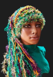 Mardi Gras Custom Crocheted Fun Hat for Parties, Parades in Purple/Gold/Green with Sparkle & Fringe